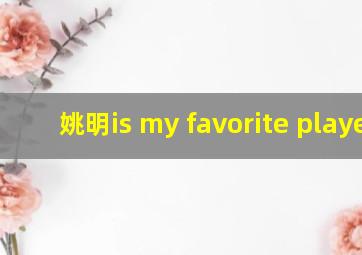 姚明is my favorite player